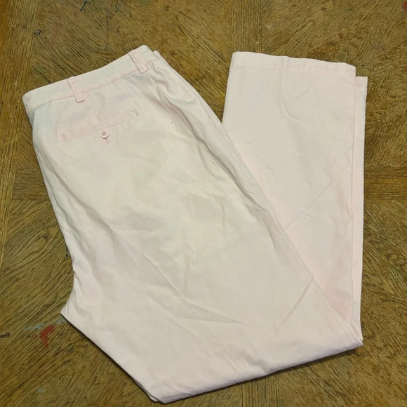Vineyard Vines Pants Men 40x32 Pink Chino Flat Slim Fit Breaker Casual - Picture 1 of 7